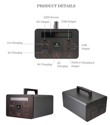 Máy phát điện pin Lifepo4 có thể sạc lại Powerstation 1000 Wh 150w 350W 500wh cho xe điện