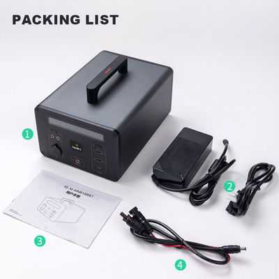 Sạc nhanh Trạm năng lượng mặt trời Lithium Pin Lifepo4 Máy phát điện 220v 700w cho gia đình