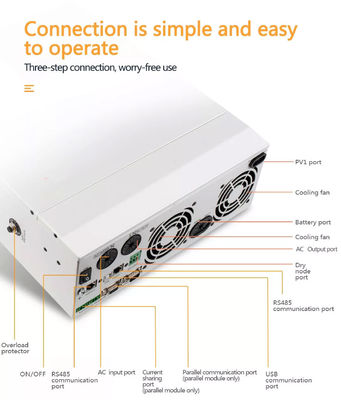 5kw 6kw 5000w Hybrid Pure Sine Wave Off Grid Biến tần năng lượng mặt trời MPPT với bộ sạc MPPT