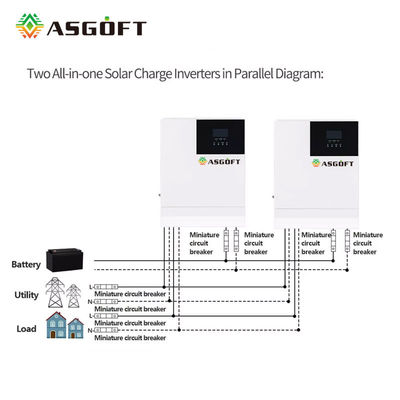 5kw 6kw 5000w Hybrid Pure Sine Wave Off Grid Biến tần năng lượng mặt trời MPPT với bộ sạc MPPT