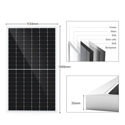 Tấm PV đơn tinh thể năng lượng mặt trời linh hoạt Mono Half Cell 100watt 150 Watts 500w cho hệ thống lưu trữ năng lượng gia đình