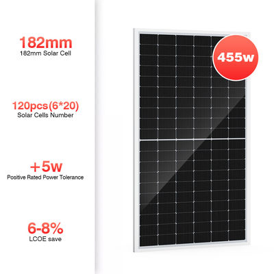 Tấm PV đơn tinh thể năng lượng mặt trời linh hoạt Mono Half Cell 100watt 150 Watts 500w cho hệ thống lưu trữ năng lượng gia đình