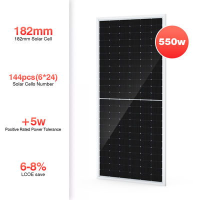 Hệ thống bảng điều khiển năng lượng mặt trời Mono Bifacial 450w 500w 540w trong suốt cho gia đình