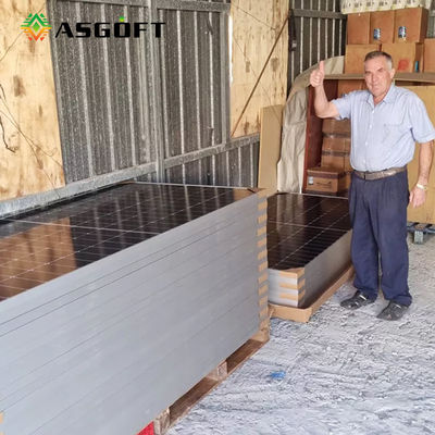 Hệ thống bảng điều khiển năng lượng mặt trời Mono Bifacial 450w 500w 540w trong suốt cho gia đình