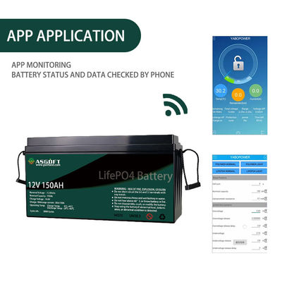 ASGOFT Pin Lipo4 Lifepo4 Pin 100ah 150AH 12 Volt Li Ion
