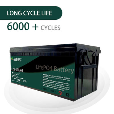 ASGOFT Năng lượng mặt trời Lifepo4 Bộ pin lithium 12V Gói 400ah cho xe chơi gôn RV