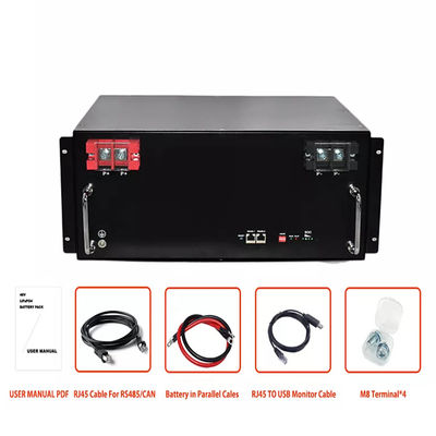 Bộ pin 6000 chu kỳ có thể sạc lại Lithium 200Ah 48v Lifepo4 để lưu trữ năng lượng mặt trời