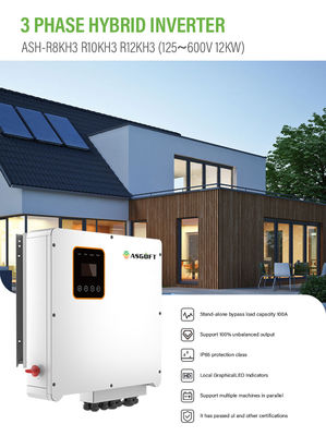 Biến tần năng lượng mặt trời lai 7kw 8kw 10kw 15kw 48v 240v Bộ lưu trữ năng lượng chia pha