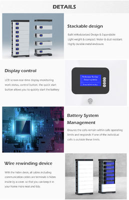 UN38.3 BMS Lifepo4 Bộ lưu trữ năng lượng pin năng lượng mặt trời 3 pha Lithium Powerwall