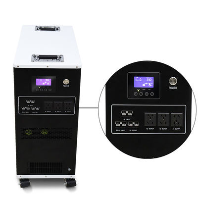 Bộ lưu trữ pin di động tất cả trong một với pin MPPT dung lượng 220Ah, điện áp 25,6V có bánh xe và tay cầm có thể khóa