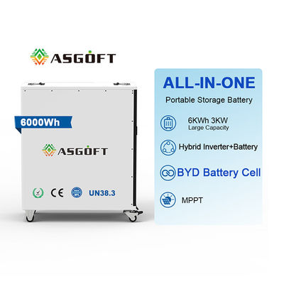 Sạc thông minh Pin 6Kwh lifepo4 với Bộ nguồn di động biến tần 3000W