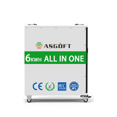 Pin 6Kwh lifepo4 &amp; Sạc ngoài trời biến tần 3KW Ngân hàng điện di động