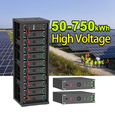 Năng lượng cao 15kwh-750kwh Lithium Iron Battery Pack Lifepo4 51.2v 100Ah Rack Mounted Battery Lithium Ion