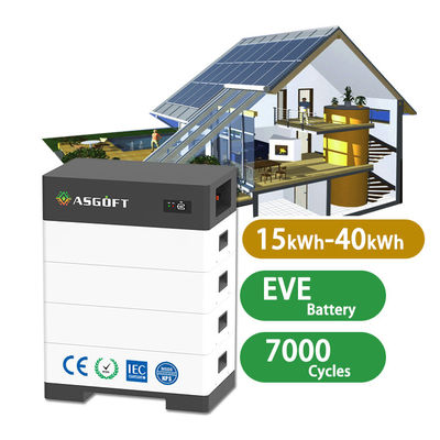 Hệ thống lưu trữ năng lượng gia đình điện áp cao 15kwh-40kwh pin lithium ion 100Ah pin mặt trời chồng lên nhau
