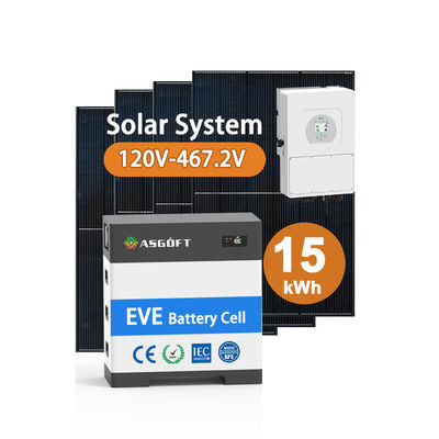 Pin mặt trời cao áp 15kw-40kw Hệ thống năng lượng mặt trời hộ gia đình Ngân hàng năng lượng mặt trời với pin lithium