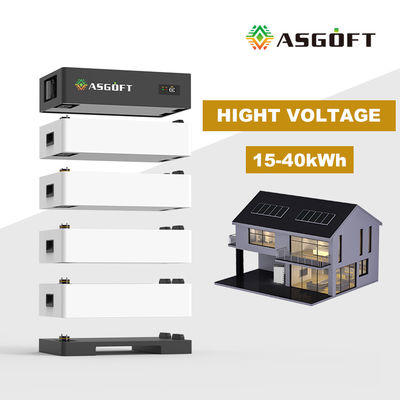 Máy phát điện năng lượng mặt trời cao áp suất 100Ah 15kwh-40kw Pin lưu trữ năng lượng xếp chồng 100Ah pin lithium ion gia đình