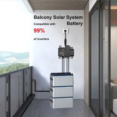 Plug And Play Hệ thống PV ban công 800W Với pin LiFePO4 / Micro Inverter