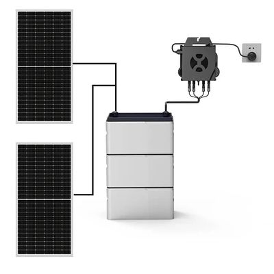Hệ thống lưu trữ năng lượng mặt trời ban công hoàn chỉnh LiFePO4 pin 800w Với Micro Inverter