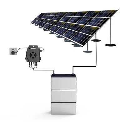 Hệ thống năng lượng mặt trời ban công nhà hoàn chỉnh 800W Micro Inverter LiFePO4 pin ban công