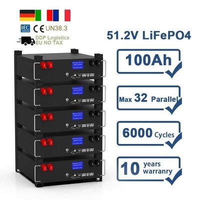 51.2V 100Ah BMS 5kw Diy LiFePO4 pin năng lượng mặt trời gia đình