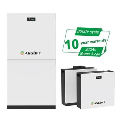 10 năm bảo hành 51.2V 280Ah 15kWh Lifepo4 pin lưu trữ năng lượng xếp chồng