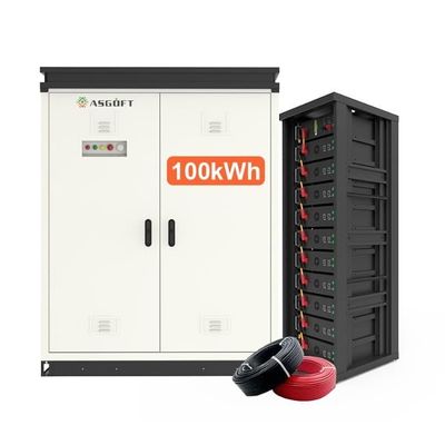 Lưu trữ năng lượng mặt trời nhà điện áp cao 50KWh 100KWh pin LiFePO4 chồng lên nhau